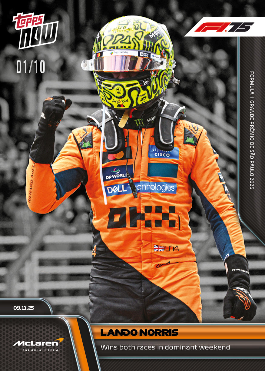Lando Norris - 2025 Formula 1 Topps NOW - Card 75 - PR: 2682 - Image 4