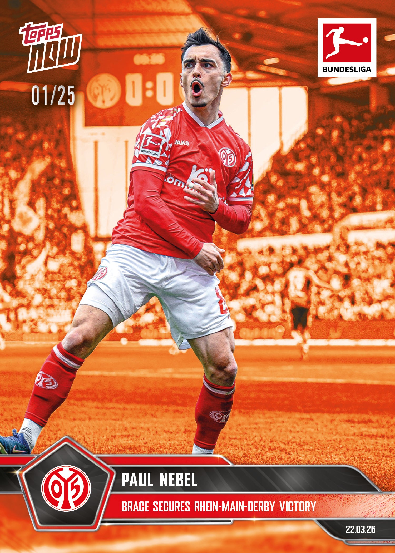 Paul Nebel - 2025-26 Bundesliga Topps NOW - Card 154 - PR: 114 - Image 5