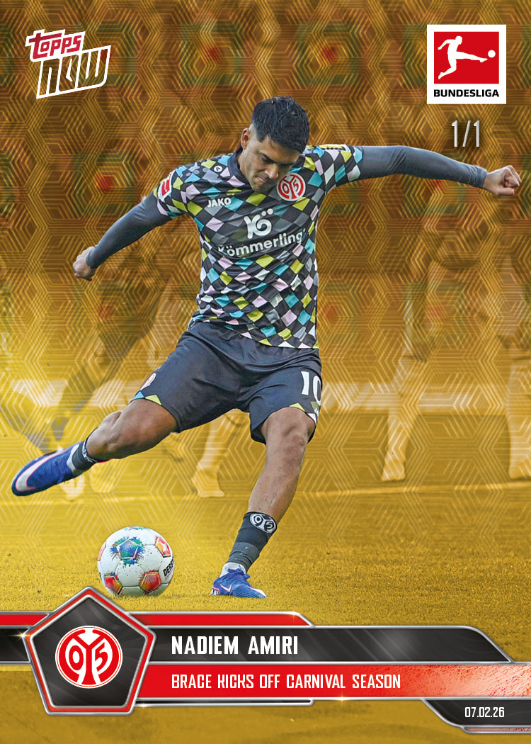 Nadiem Amiri - 2025-26 Bundesliga Topps NOW - Card 119 - PR: 139 - Image 2