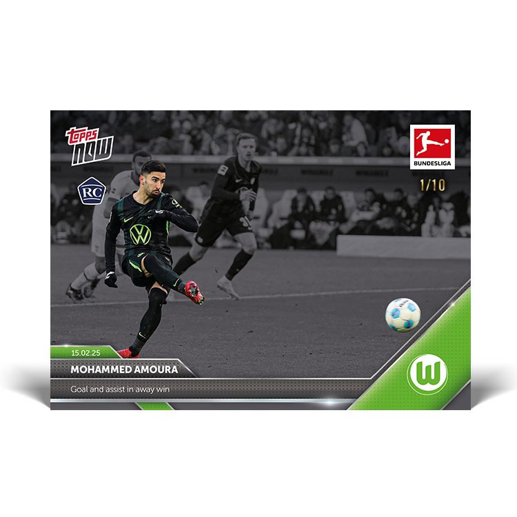 Mohammed Amoura - Goal and assist in away win - 24/25 Bundesliga Topps NOW Card 123 - PR: 141 - Image 4
