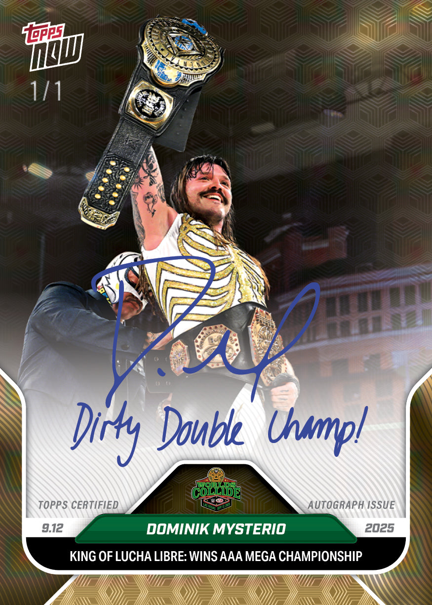 Dominik Mysterio - 2025 WWE Topps NOW - Card 94 - LOOK FOR AUTOS - PR: 3127 - Image 2