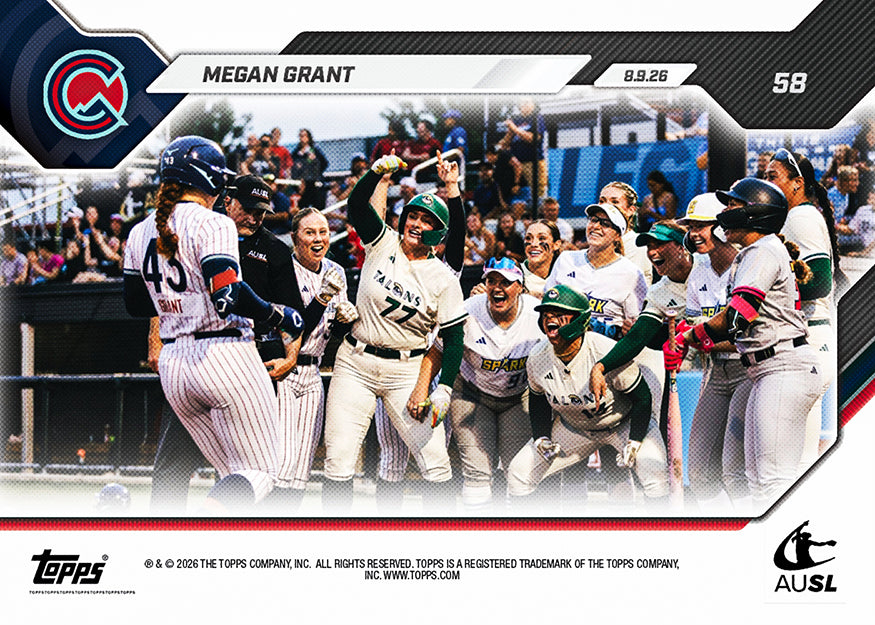 Megan Grant - 2026 AUSL Topps NOW - Card 58 - PR: 1482 - Image 3