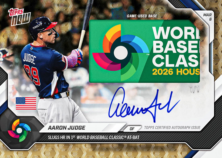 Alternative view of Aaron Judge - 2026 World Baseball Classic Topps NOW - Card 8 - PR: 12,508
