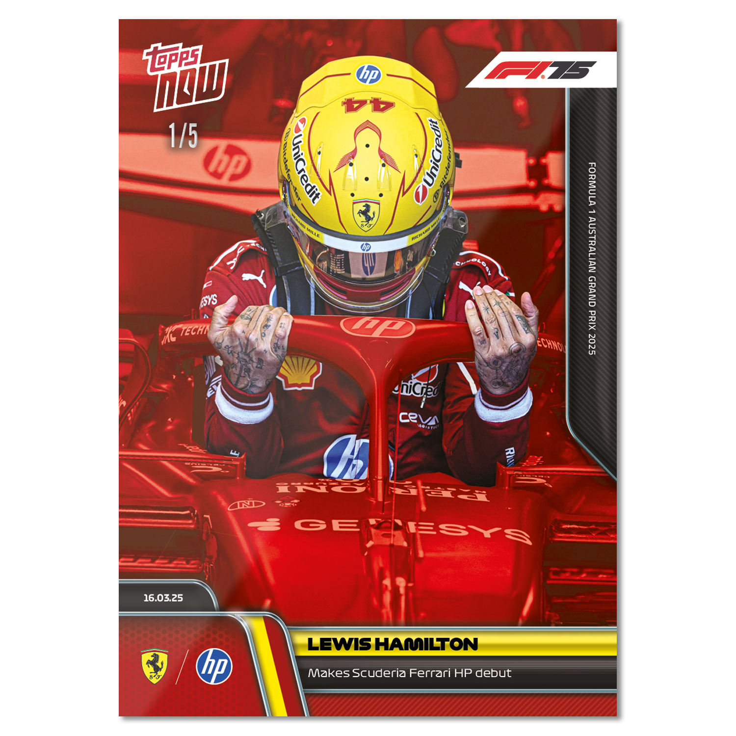 Lewis Hamilton - 2025 Formula 1 Topps NOW Card 12 - PR: 13,264 - Image 4