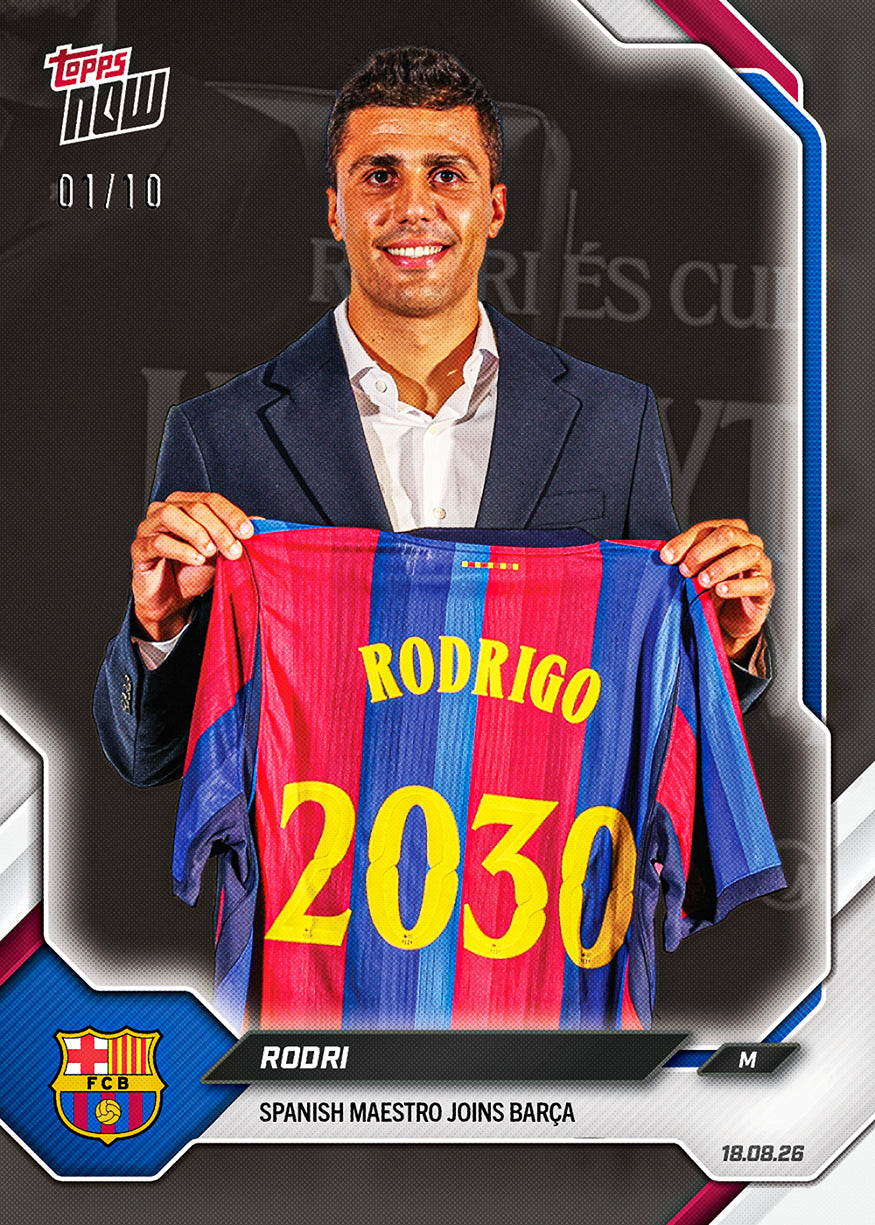 Rodri - 2026-27 FC Barcelona Topps NOW - Card 1 - PR: 2872 - Image 4