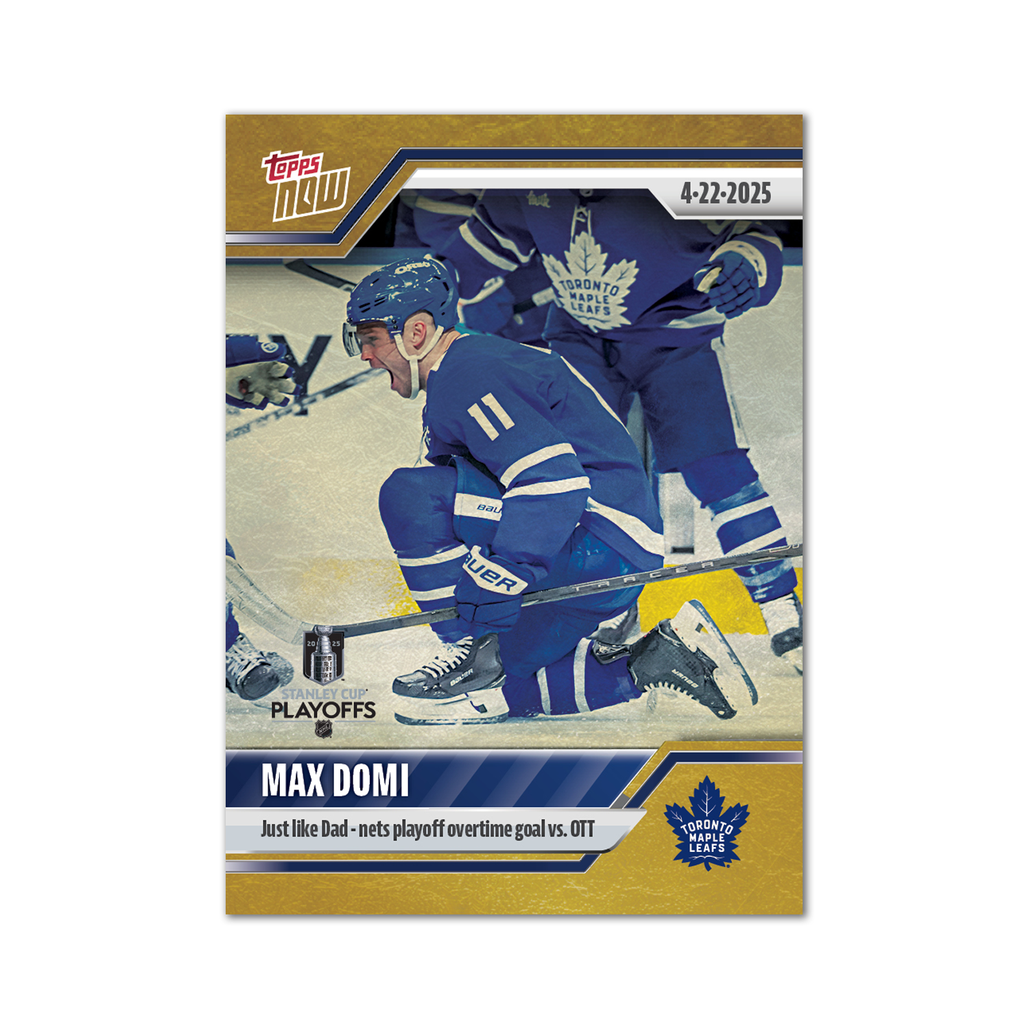 Max Domi - 2024-25 NHL Topps NOW - Sticker # 166 Pack - PR: 120 - Image 2
