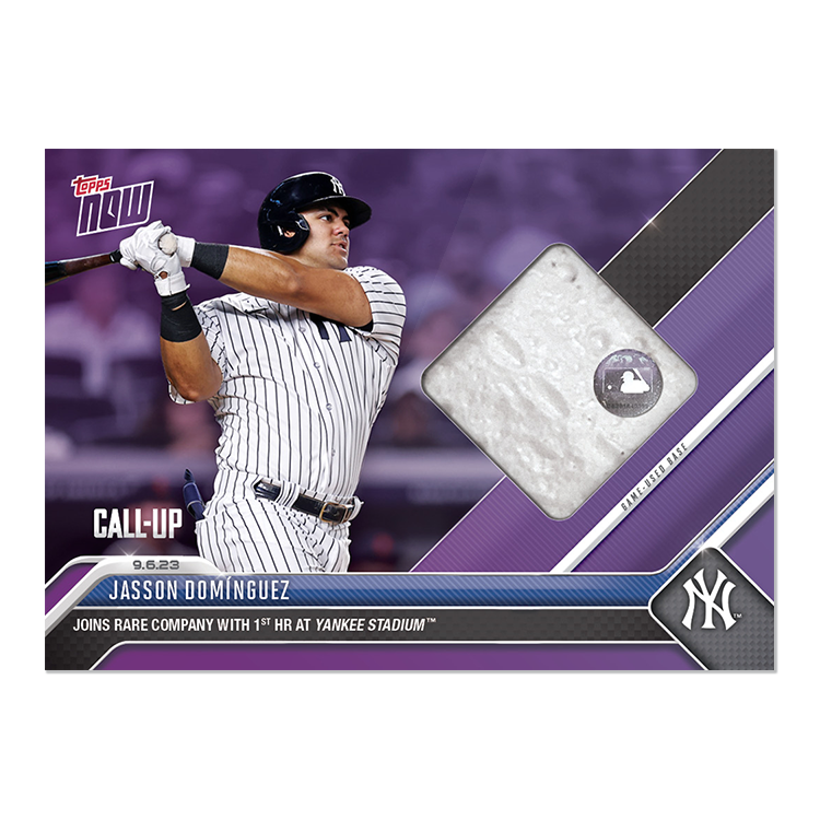 Game-used Base Relic # to 99 or Lower - Jasson Domínguez - 2023 MLB TOPPS NOW Card 827 - Image 6