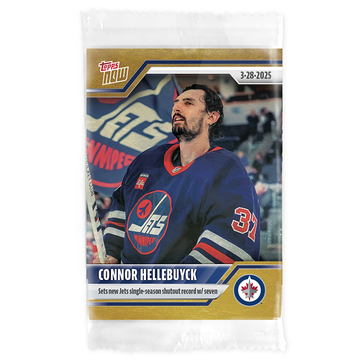 Connor Hellebuyck - 2024-25 NHL Topps NOW - Sticker # 145 Pack - PR: 175 - Image 2