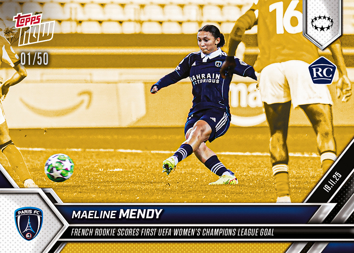 Maeline Mendy - 2025-26 UWCL Topps NOW - Card 12 - PR: 317 - Image 6