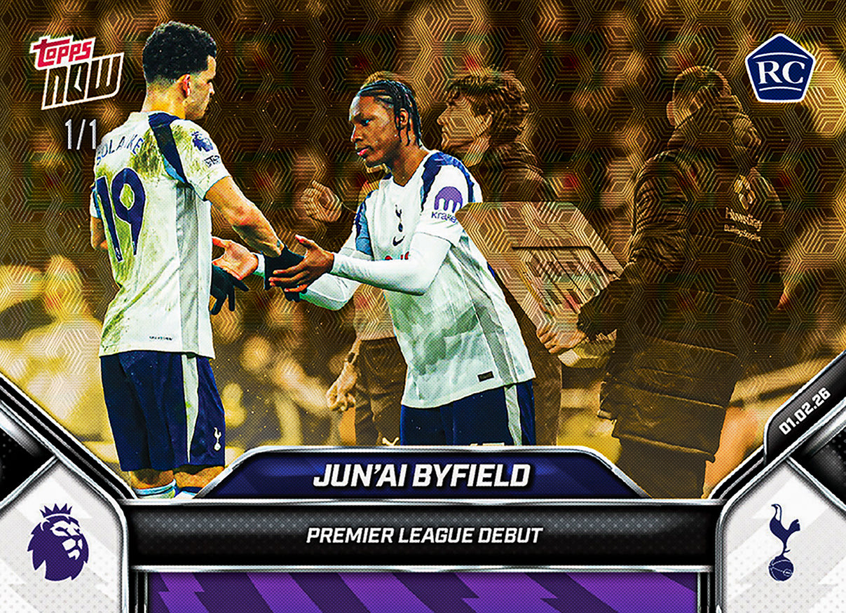 Jun'ai Byfield - 2025-26 Premier League Topps NOW - Card 126 - PR: 545 - Image 2