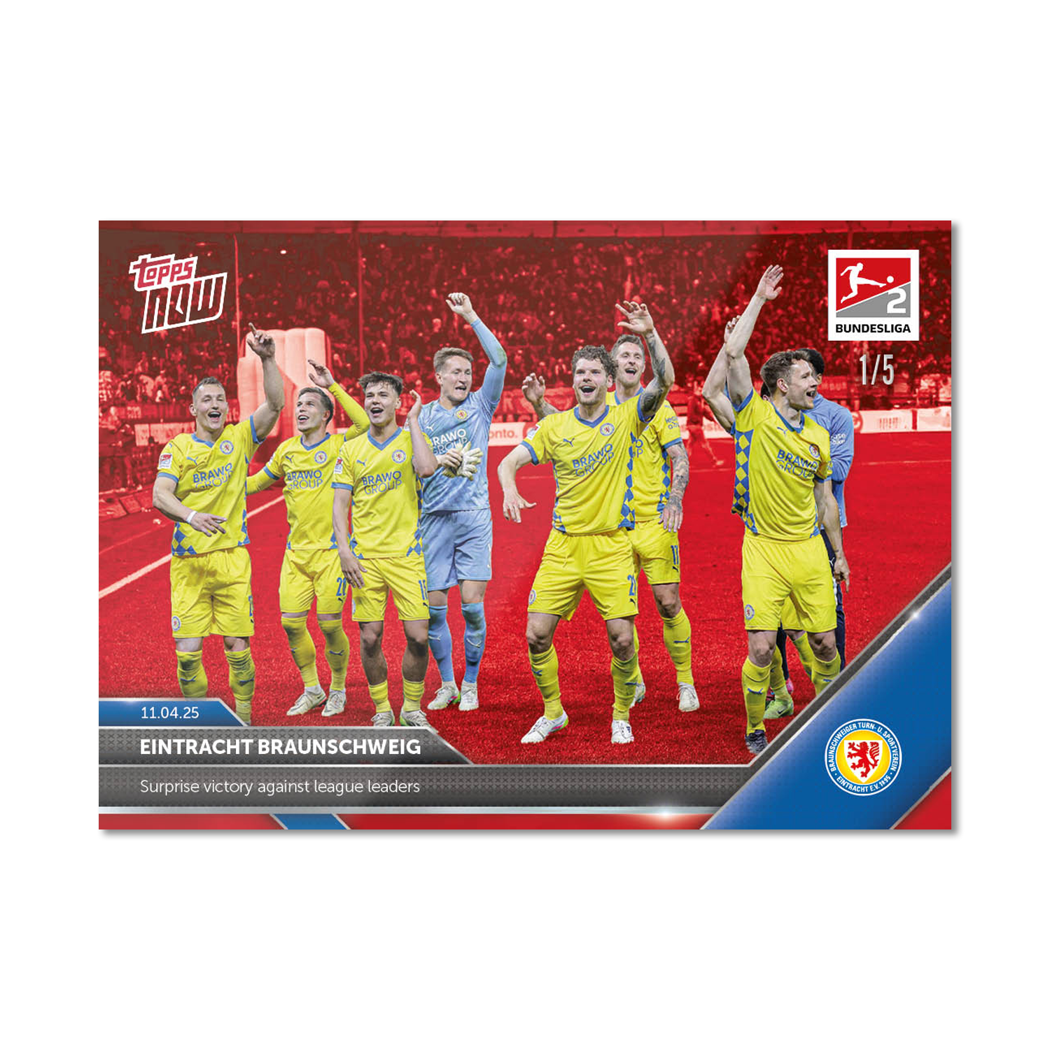 Eintracht Braunschweig - 2024-25 Bundesliga Topps NOW Card 161 - PR: 18 - Image 4