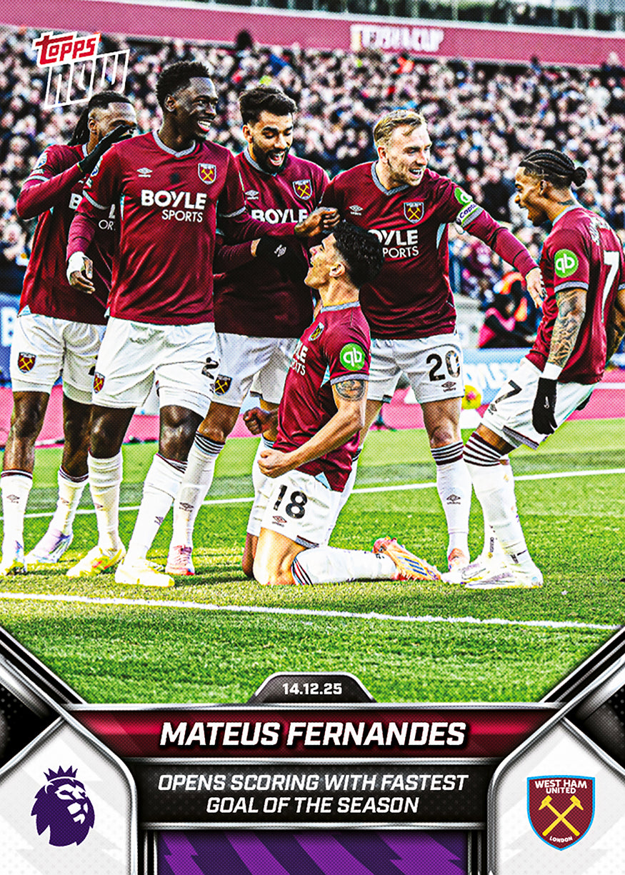 Mateus Fernandes - 2025-26 Premier League Topps NOW - Card 83 - PR: 163