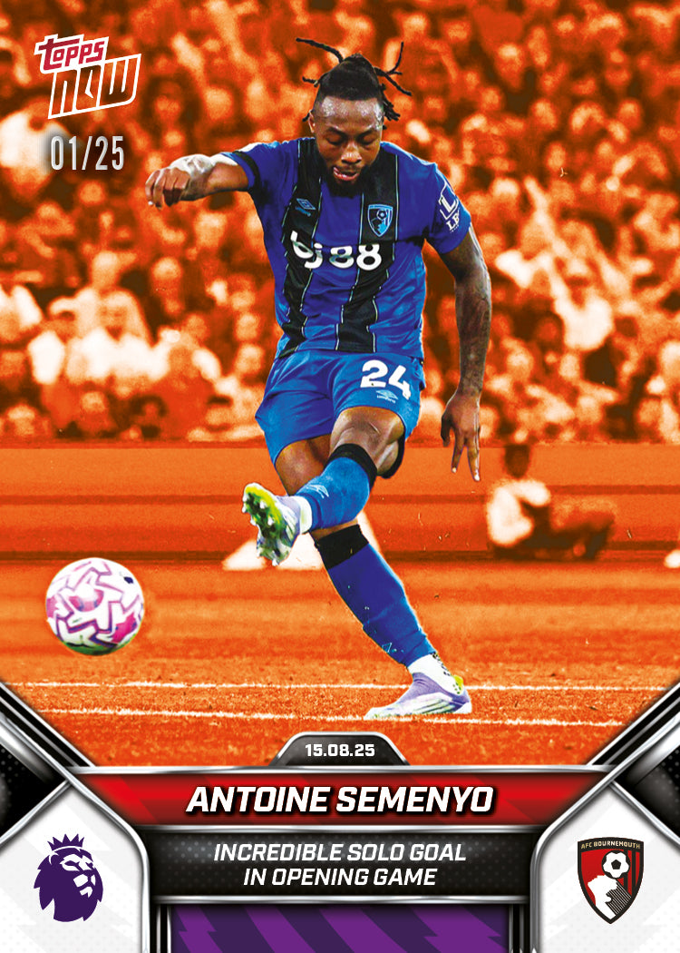 Antoine Semenyo - 2025-26 Premier League Topps NOW - Card 3 - PR: 341 - Image 5