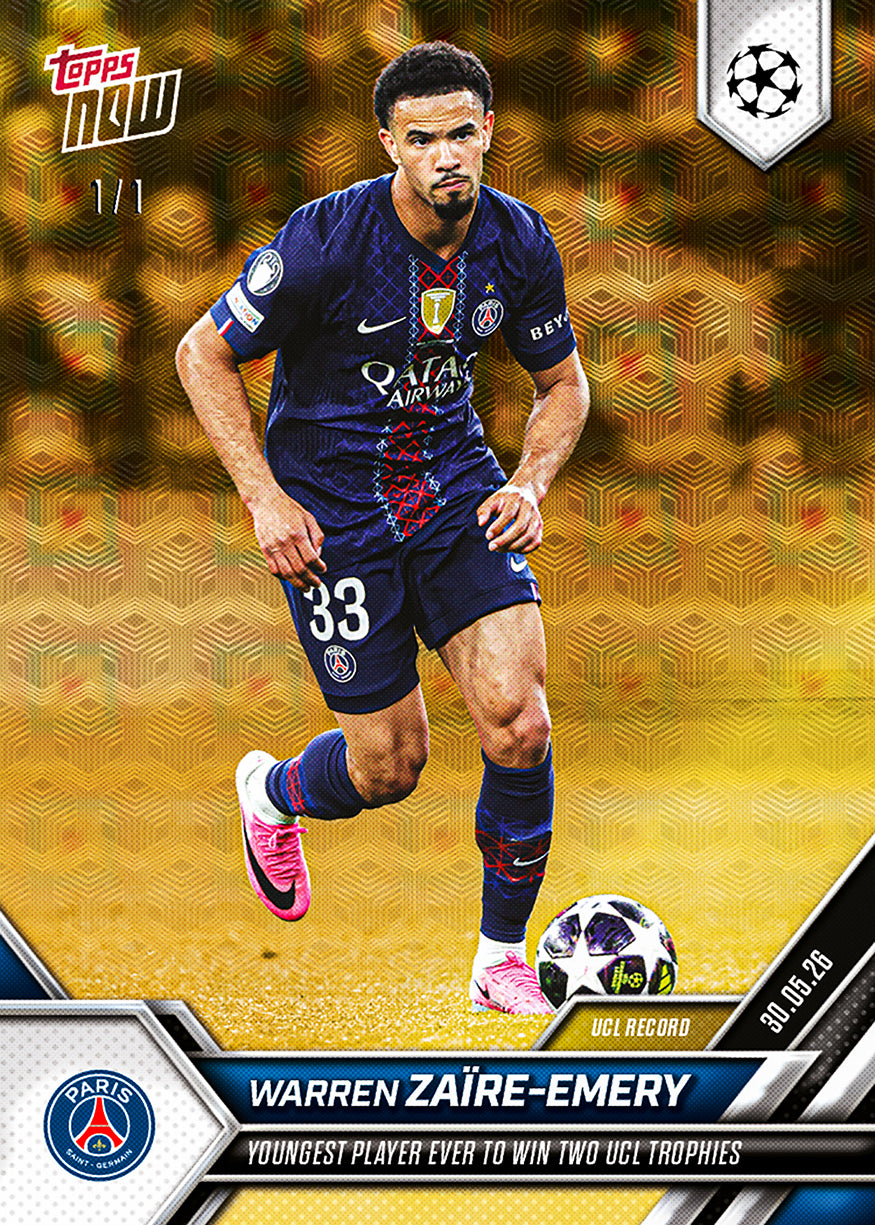 Warren Zaïre-Emery - 2025-26 UCL Topps NOW - Card 143 - PR: 845 - Image 2