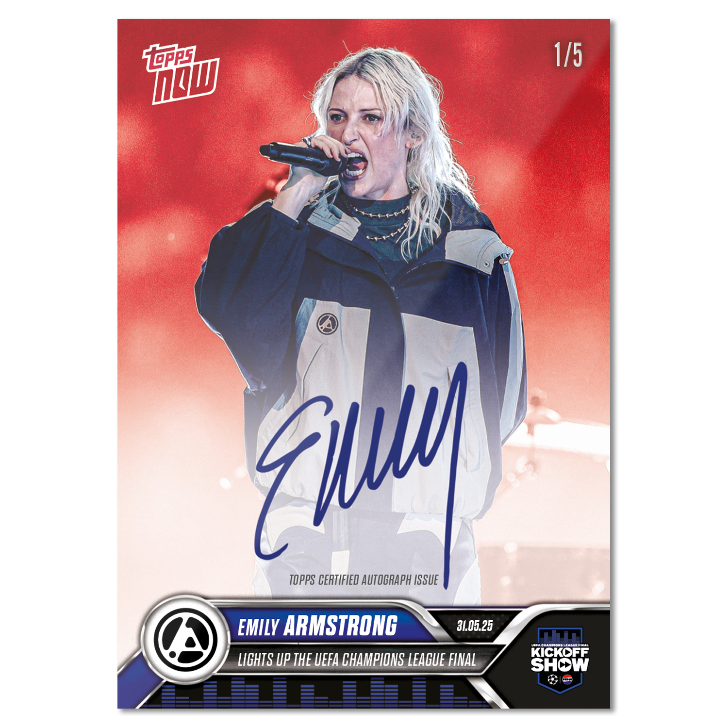 Emily Armstrong - 2024-25 UCL Topps NOW - Card 168 - LOOK FOR AUTOS - PR: 4032 - Image 3