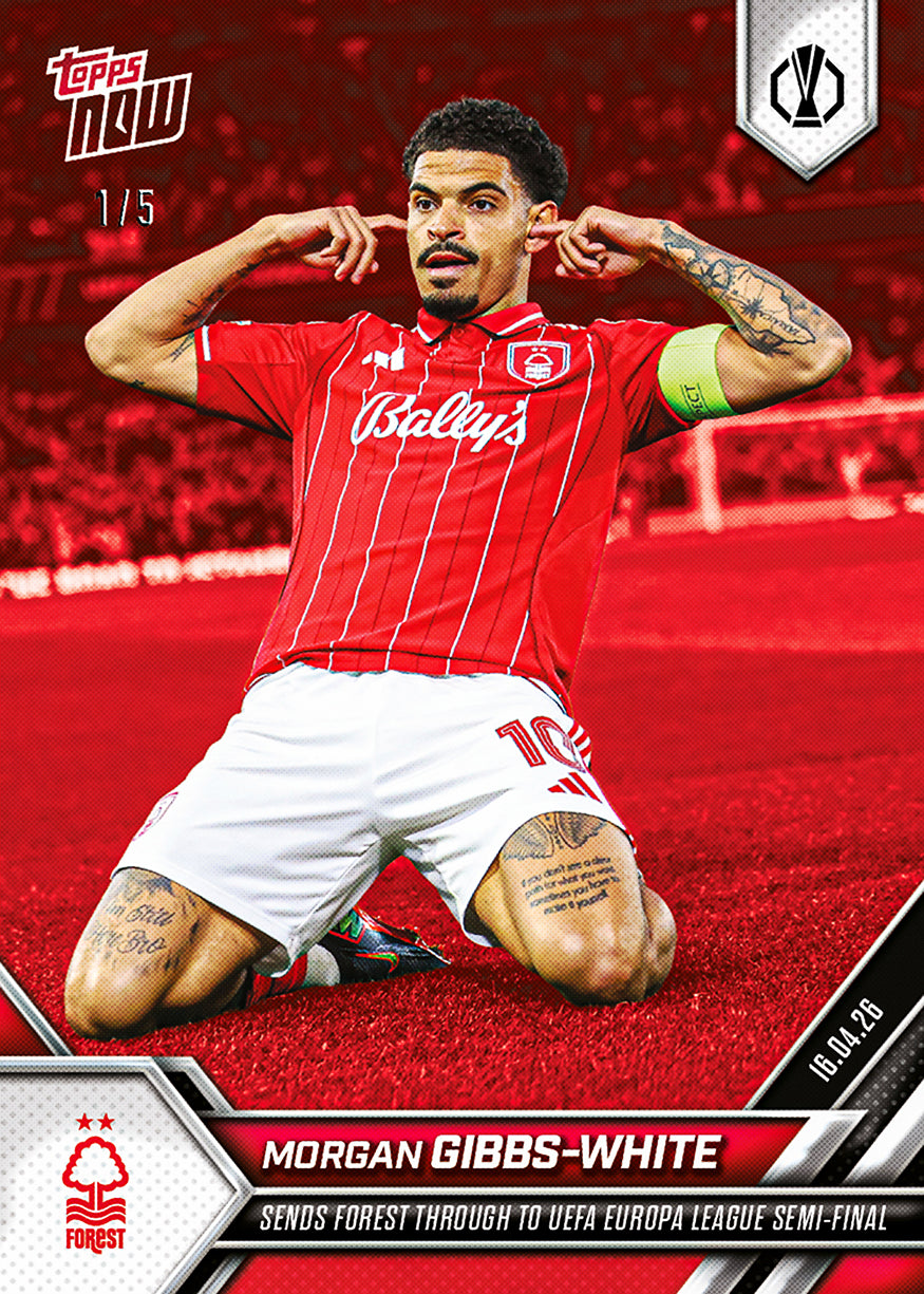 Morgan Gibbs-White - 2025-26 UEL Topps NOW - Card 28 - PR: 197 - Image 3
