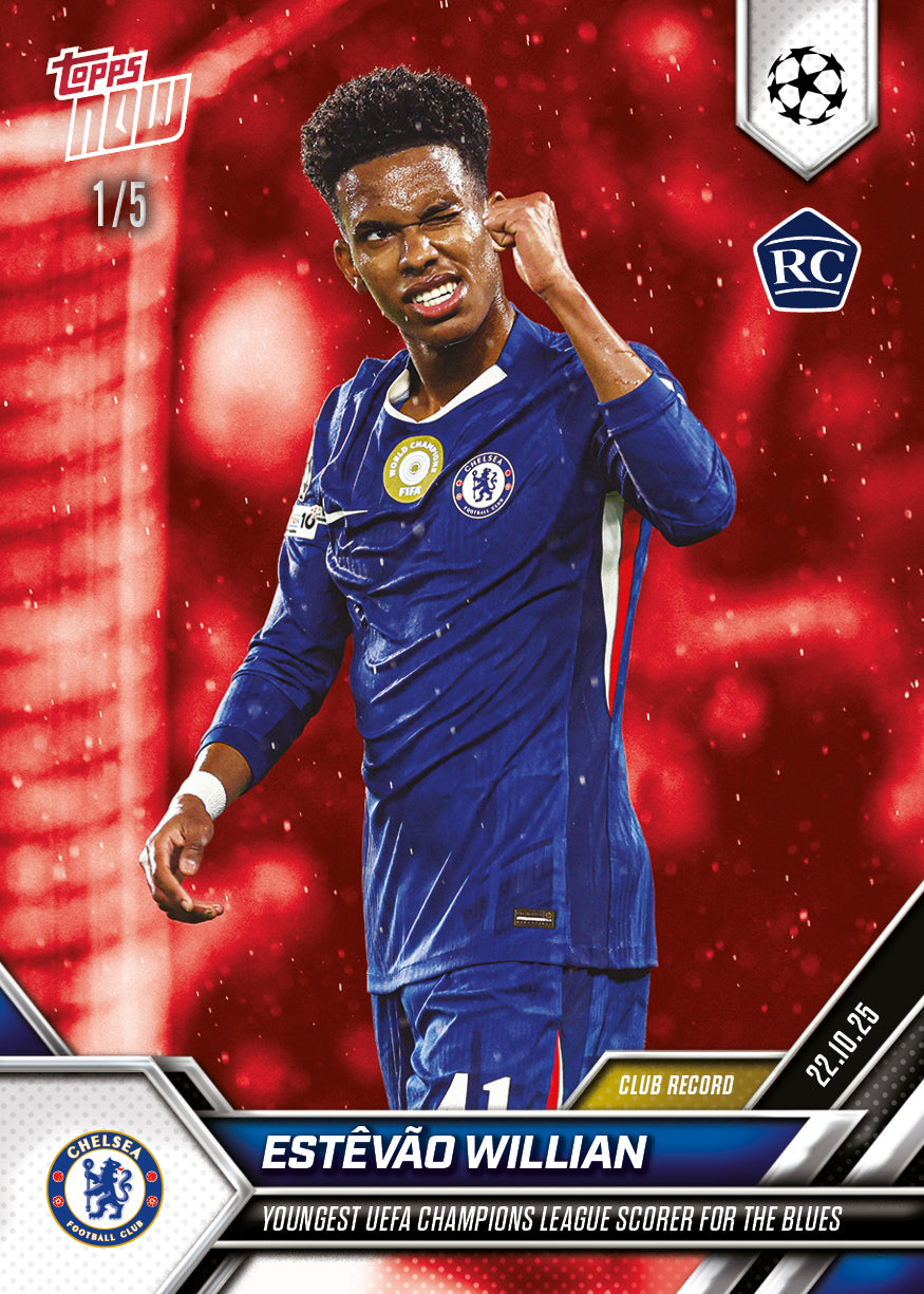 Estêvão Willian - 2025-26 UCL Topps NOW - Card 39 - PR: 3182 - Image 3