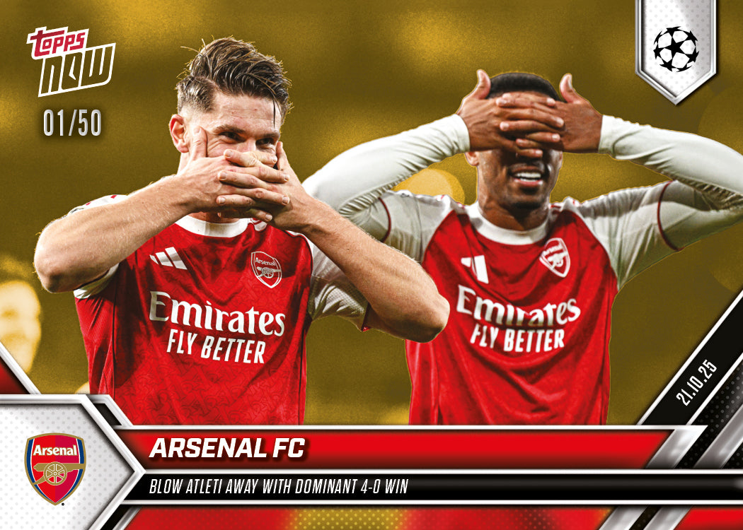 Arsenal FC - 2025-26 UCL Topps NOW - Card 36 - PR: 1493 - Image 6