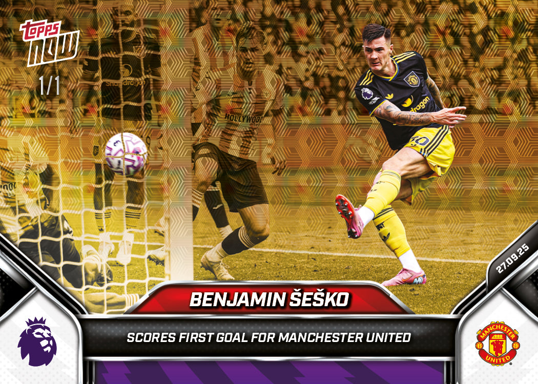 Benjamin Šeško - 2025-26 Premier League Topps NOW - Card 25 - PR: 552 - Image 2