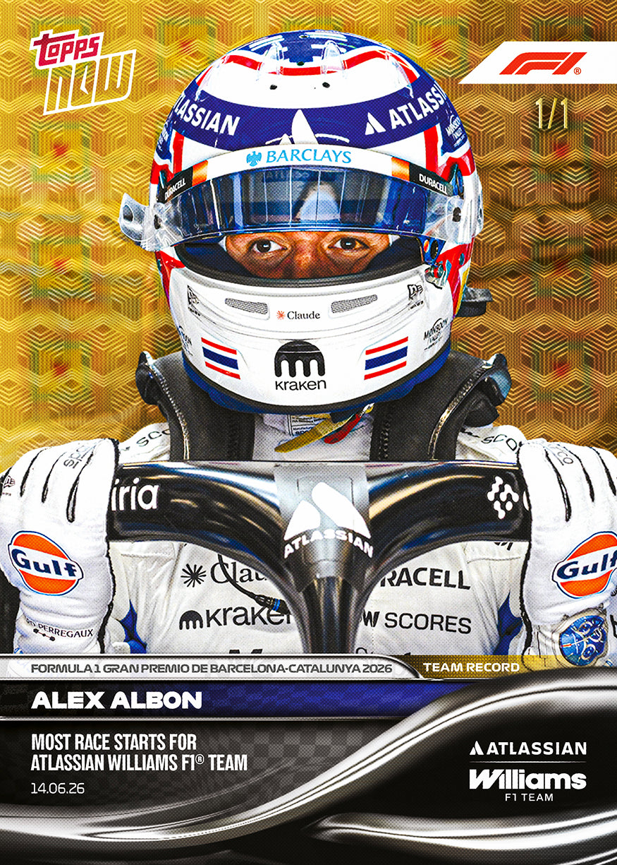 Alex Albon - 2026 Formula 1 Topps NOW - Card 40 - PR: 1749 - Image 2