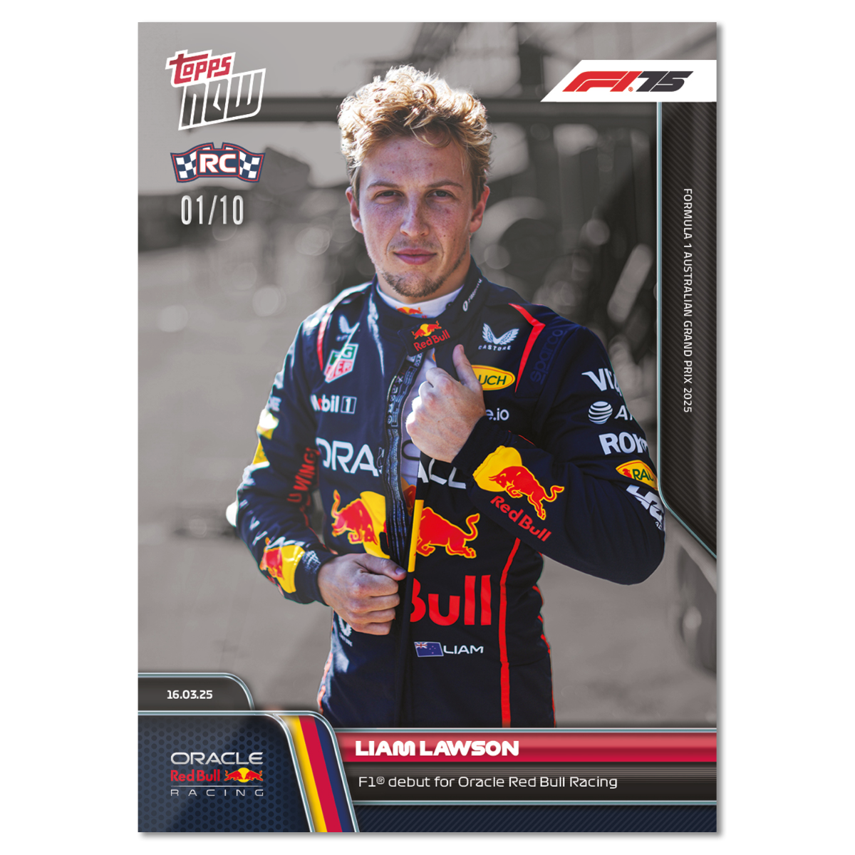 Liam Lawson - 2025 Formula 1 Topps NOW Card 17 - PR: 1195 - Image 5