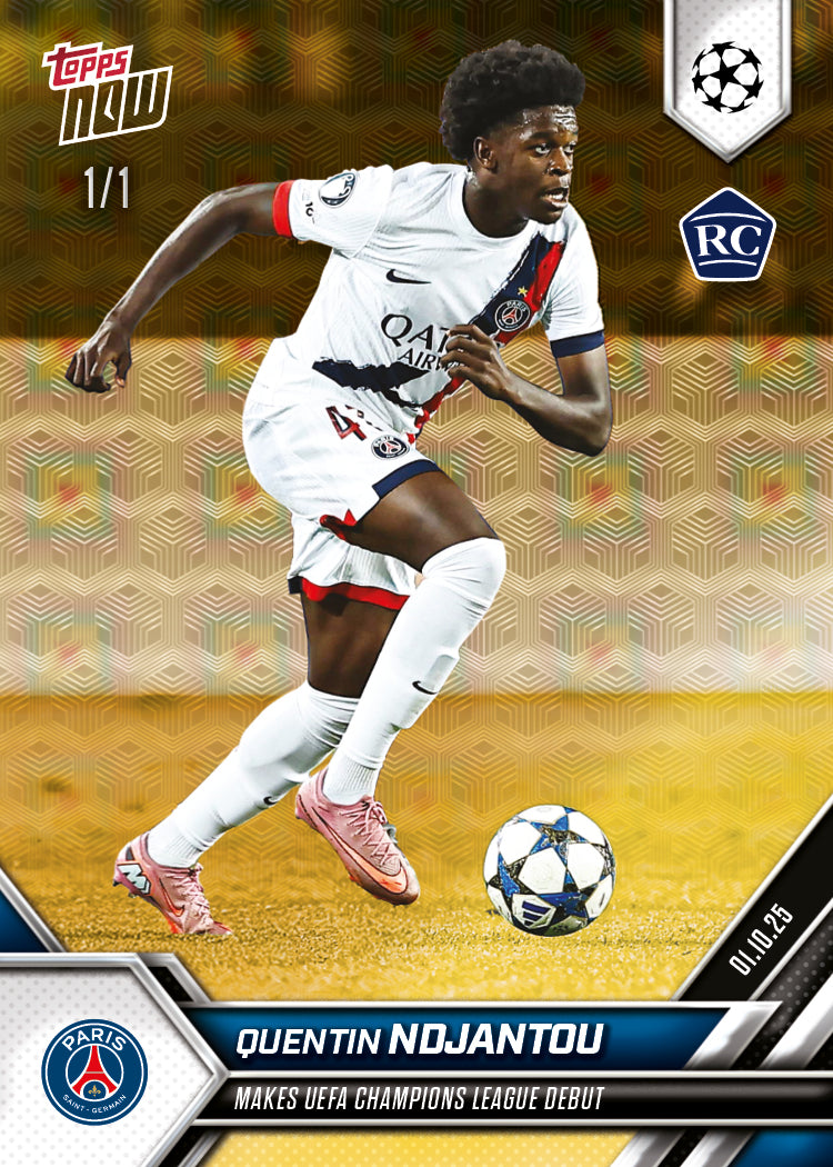 Quentin Ndjantou - 2025-26 UCL Topps NOW - Card 28 - PR: 471 - Image 2