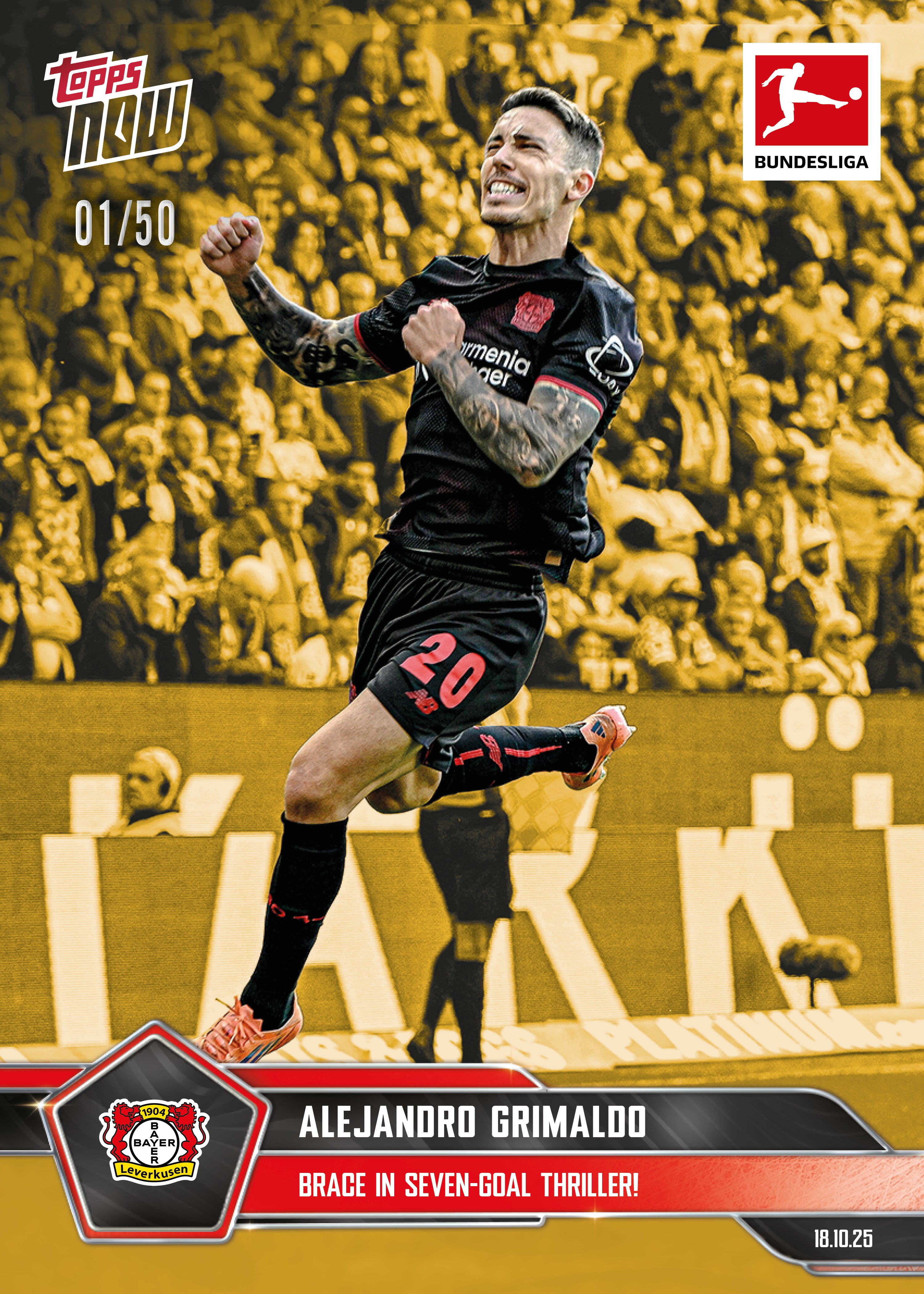 Alejandro Grimaldo - 2025-26 Bundesliga Topps NOW - Card 42 - PR: 115 - Image 6