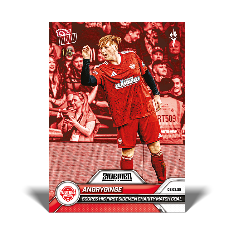 Angryginge - 2025 Sidemen Charity Match Topps NOW Card 5 - LOOK FOR AUTO - PR: 375 - Image 4