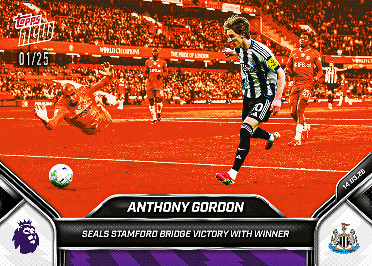 Anthony Gordon - 2025-26 Premier League Topps NOW - Card 157 - PR:240 - Image 5