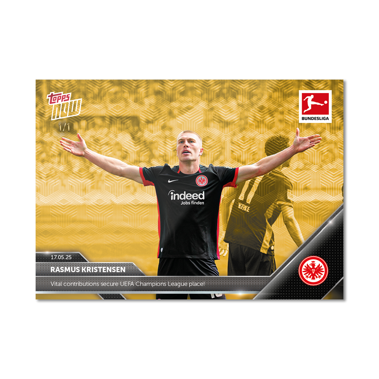 Rasmus Kristensen - 2024-25 Bundesliga Topps NOW - Card 190 - PR: 226 - Image 2