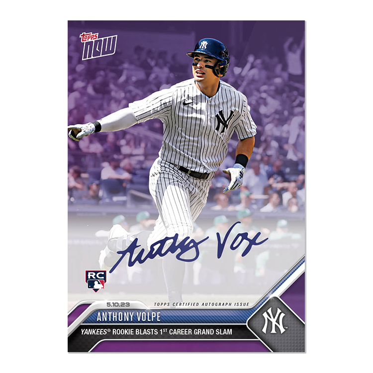 On-Card Autograph # to 99 or Lower - Anthony Volpe - 2023 MLB TOPPS NOW Card 264 - Image 6