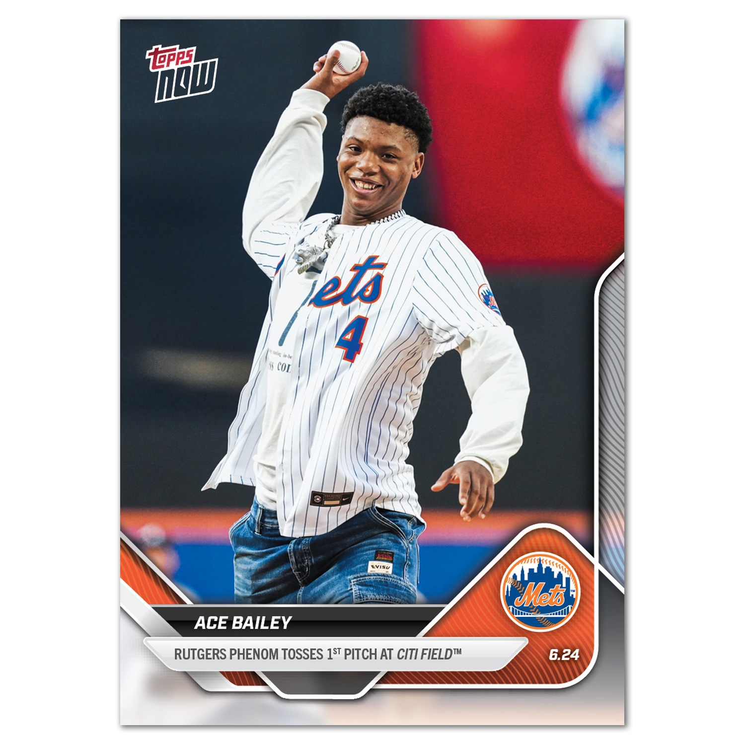 Ace Bailey - 2025 MLB Topps NOW - Card 348 - PR: 1082