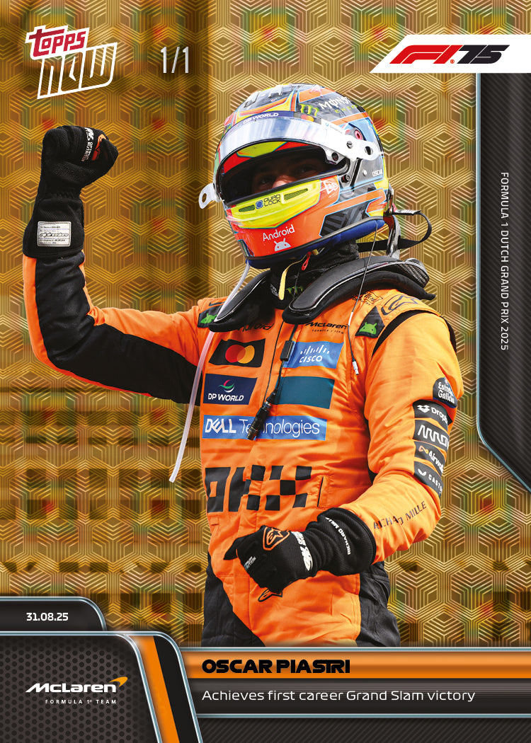 Oscar Piastri - 2025 Formula 1 Topps NOW - Card 57 - PR: 5164 - Image 2