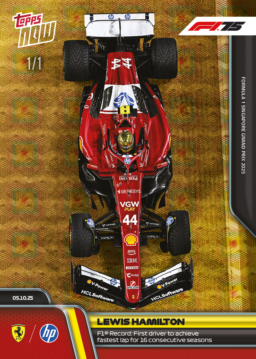 Lewis Hamilton - 2025 Formula 1 Topps NOW - Card 69 - PR: 4082 - Image 2