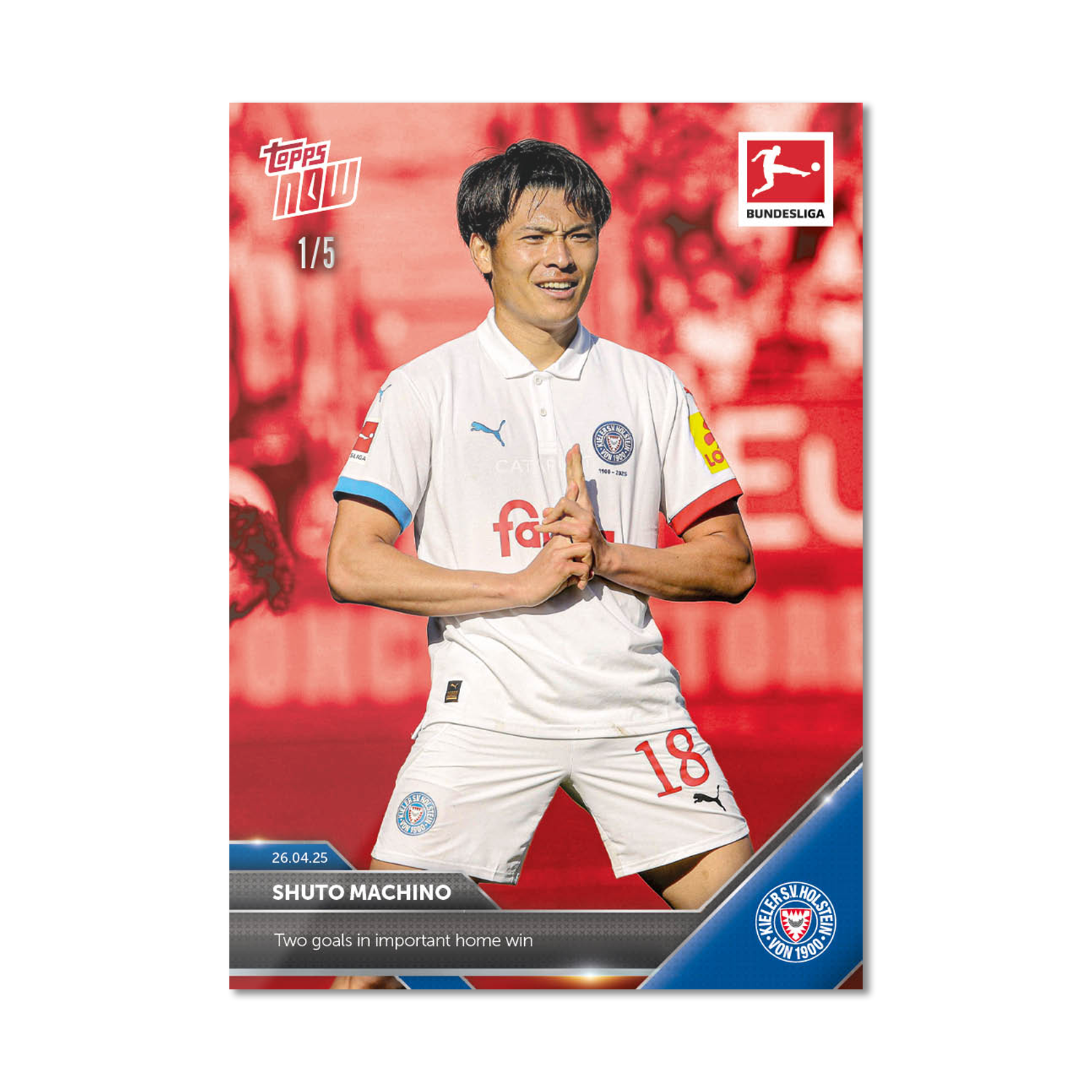 Shuto Machino - 2024-25 Bundesliga Topps NOW Card 174 - PR: 469 - Image 4