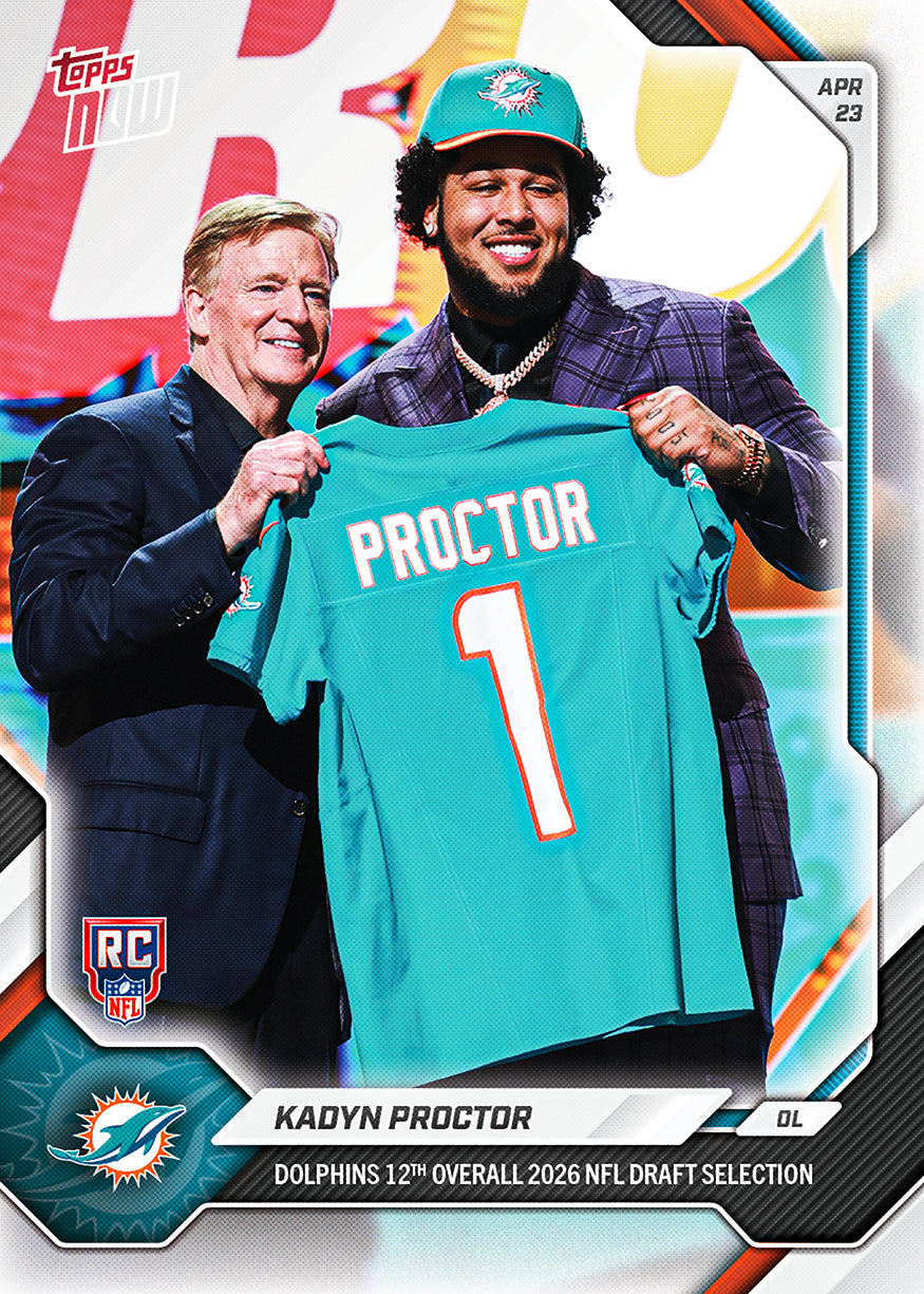 Kadyn Proctor - 2026 NFL Topps NOW - Card KPRO - PR: 1063