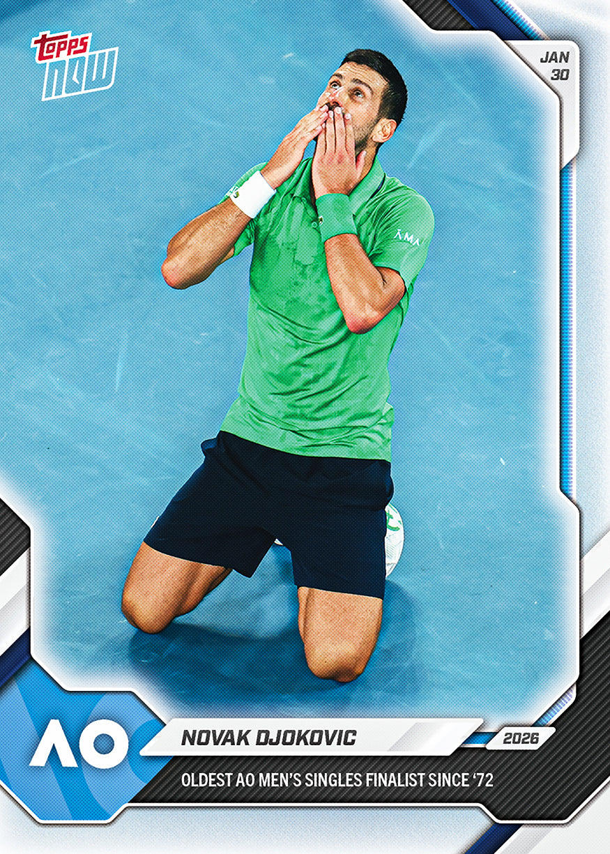 Novak Djokovic - 2026 Topps NOW Tennis - Card 9 - PR: 5121 - Image 3