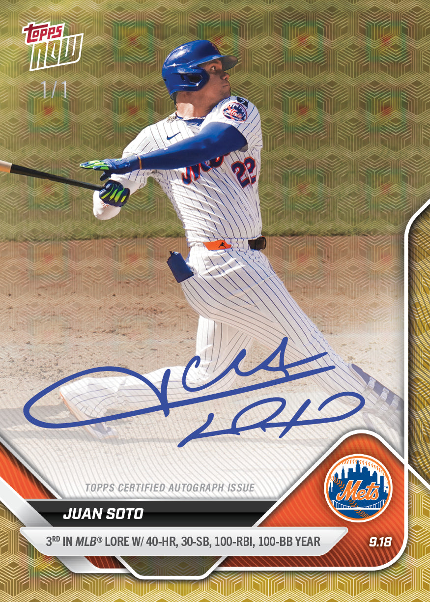 Juan Soto - 2025 MLB Topps NOW - Card 727 - LOOK FOR AUTOS - PR: 3776 - Image 2