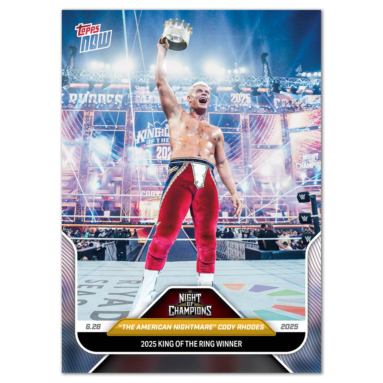"The American Nightmare" Cody Rhodes - 2025 WWE Topps NOW - Card 73 - PR: 1607
