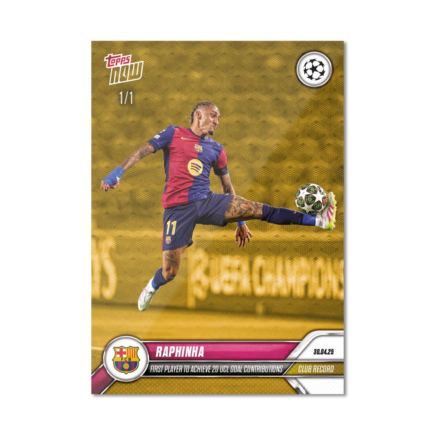 Raphinha - 2024-25 UCL Topps NOW - Card 147 - PR: 856 - Image 2