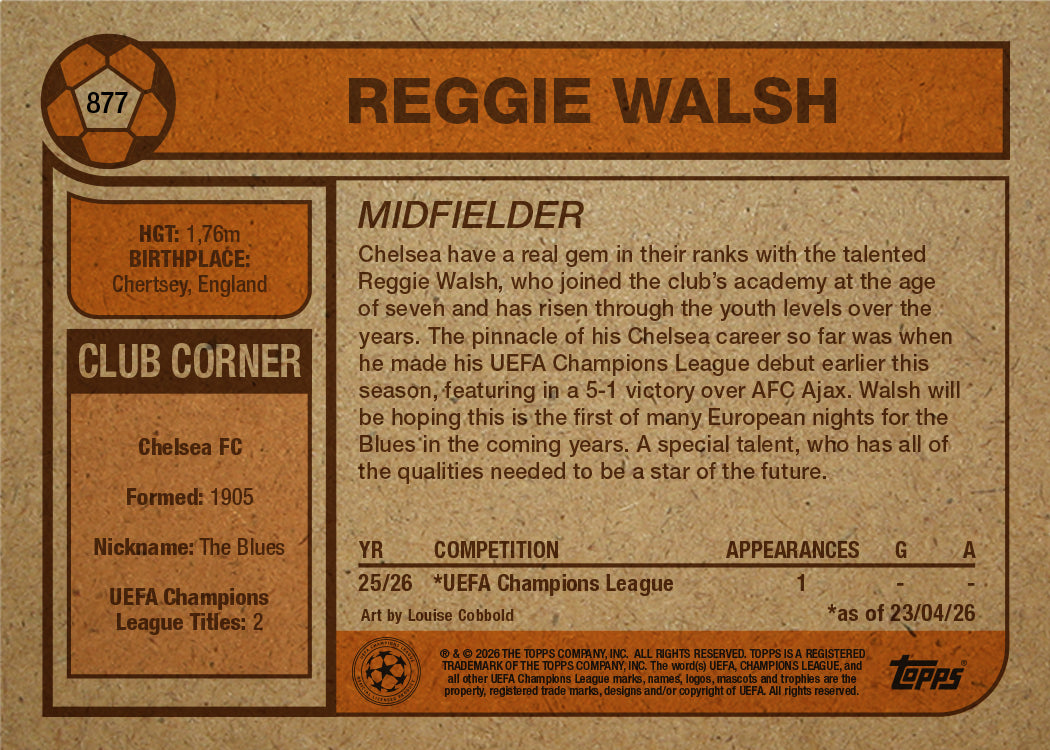 Alternative view of Reggie Walsh - UCC Living Set - Card 877 - PR: 528