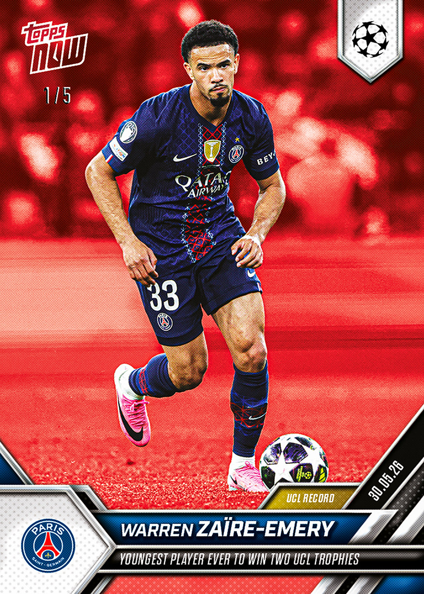 Warren Zaïre-Emery - 2025-26 UCL Topps NOW - Card 143 - PR: 845 - Image 3
