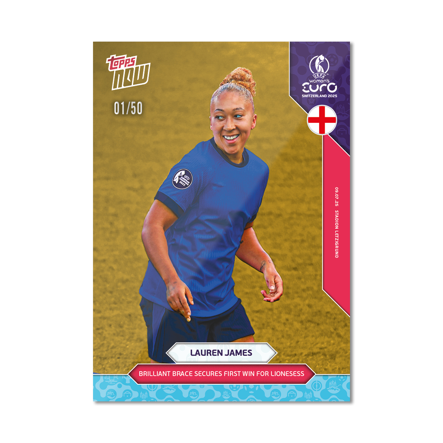 Lauren James - UEFA Women’s EURO 2025™ Topps NOW - Card 12 - PR: 116 - Image 6