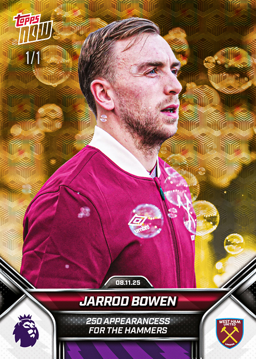 Jarrod Bowen - 2025-26 Premier League Topps NOW - Card 53 - PR: 467 - Image 2