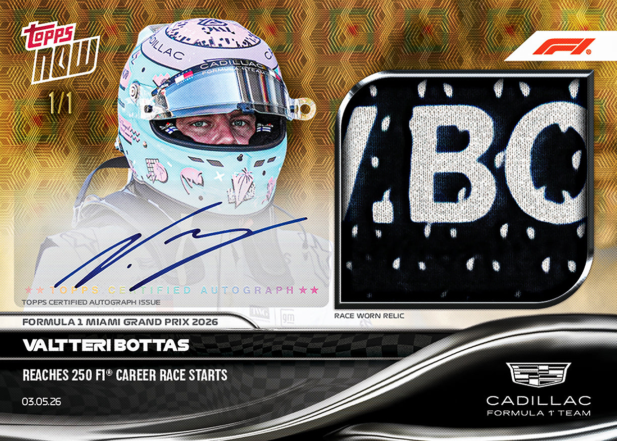 Alternative view of Valtteri Bottas - 2026 Formula 1 Topps NOW - Card 24 - PR: 3387