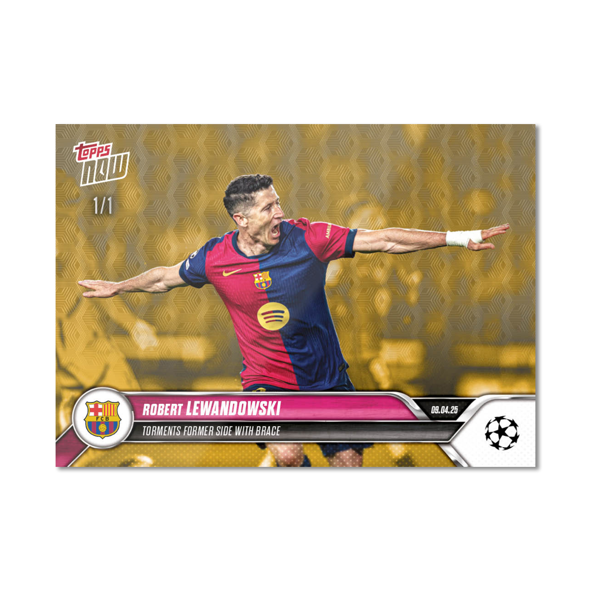 Robert Lewandowski - 2024-25 UCL Topps NOW - Card 136 - PR: 436 - Image 2