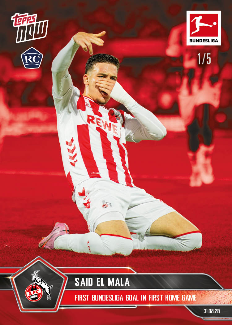Said El Mala - 2025-26 Bundesliga Topps NOW - Card 15 - PR: 1212 - Image 3