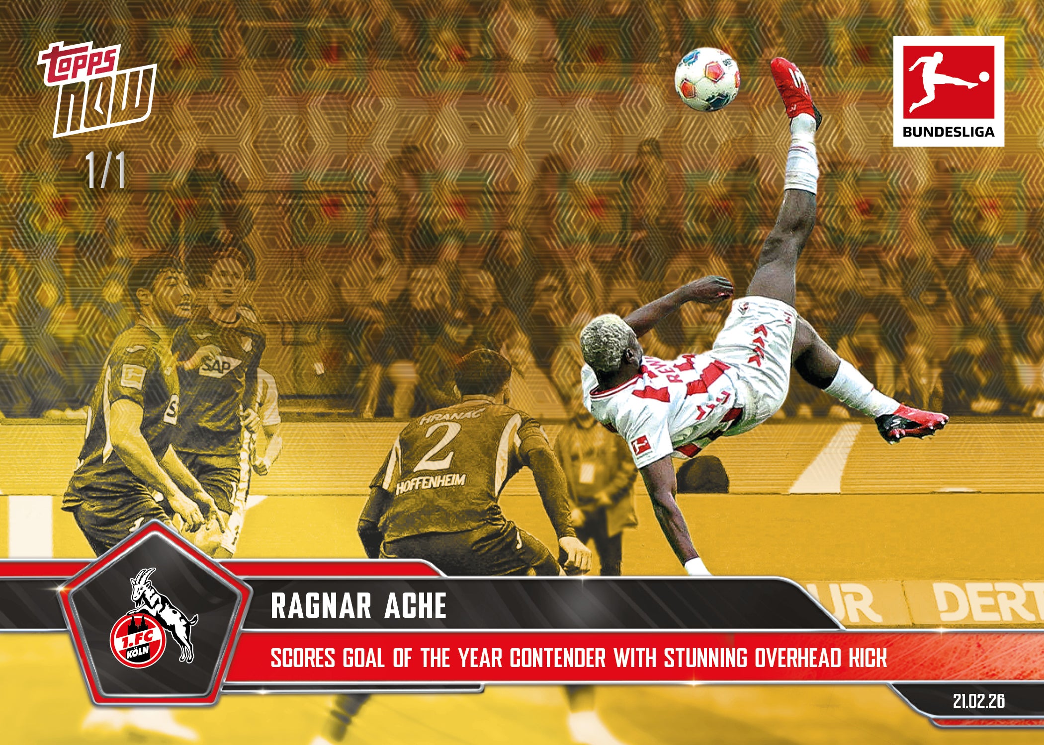 Ragnar Ache - 2025-26 Bundesliga Topps NOW - Card 129 - PR: 704 - Image 2