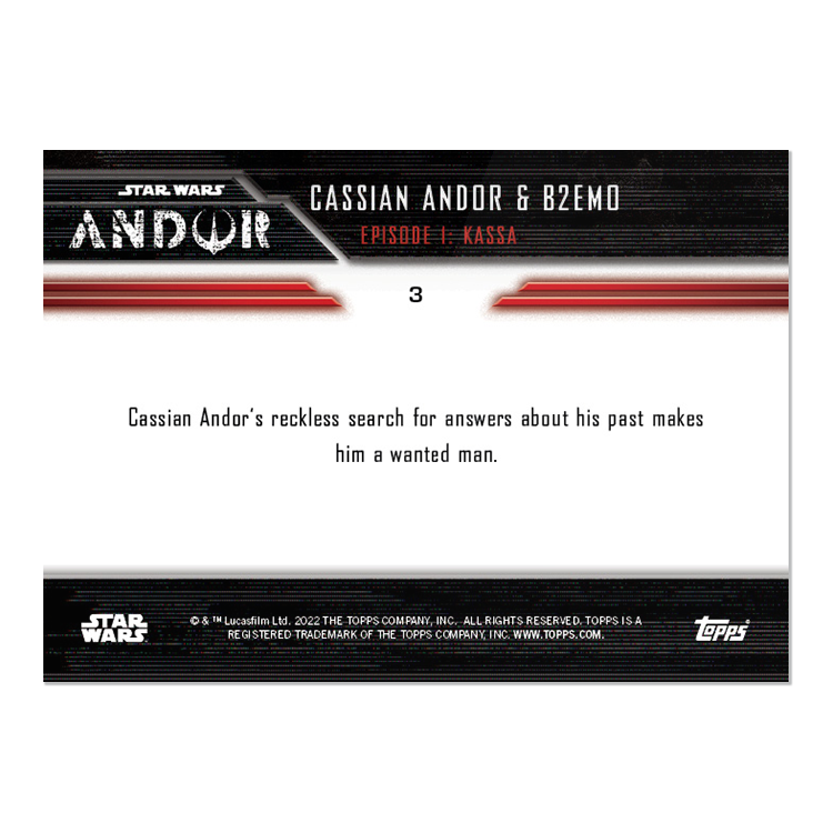 2022 TOPPS NOW Star Wars: Andor Episodes 1-3 - 15-Card Set - PR: 914 - Image 3