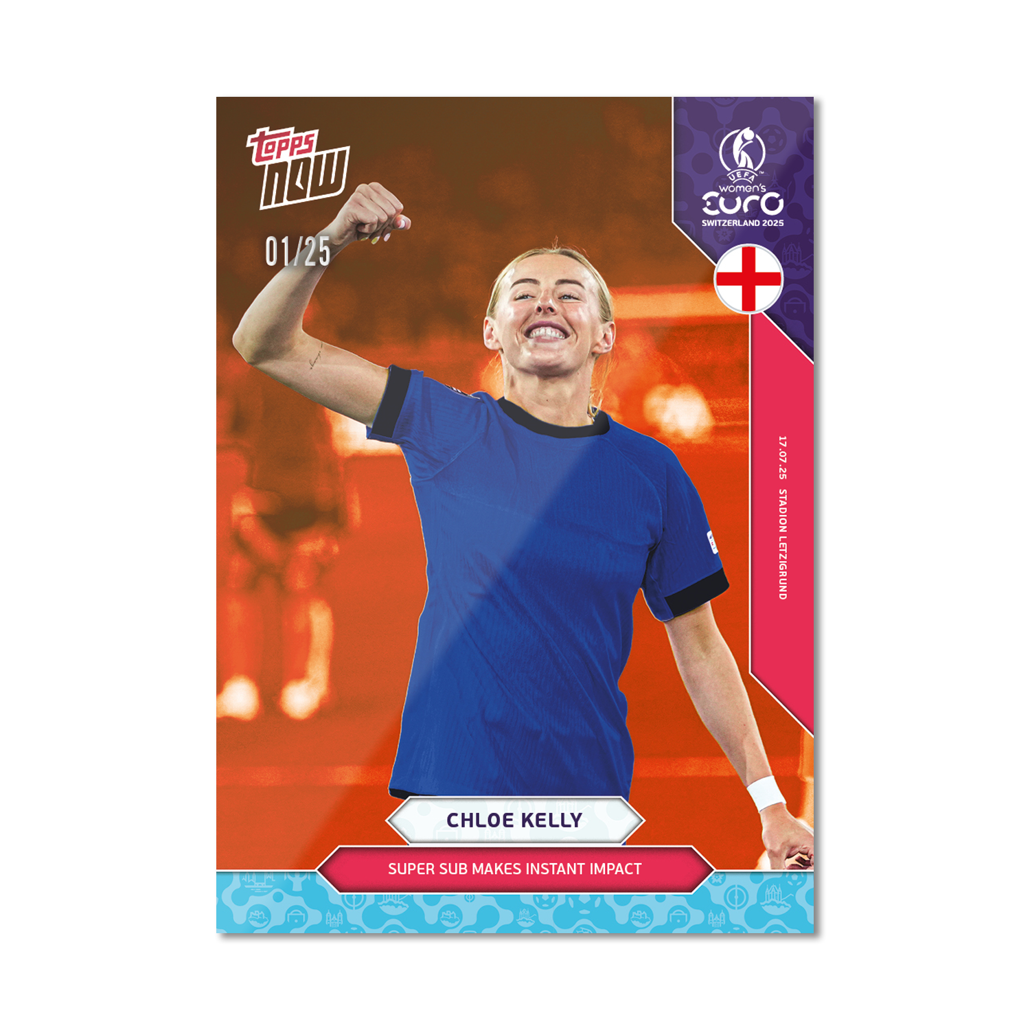 Chloe Kelly - UEFA Women’s EURO 2025™ Topps NOW - Card 21 - PR: 166 - Image 5